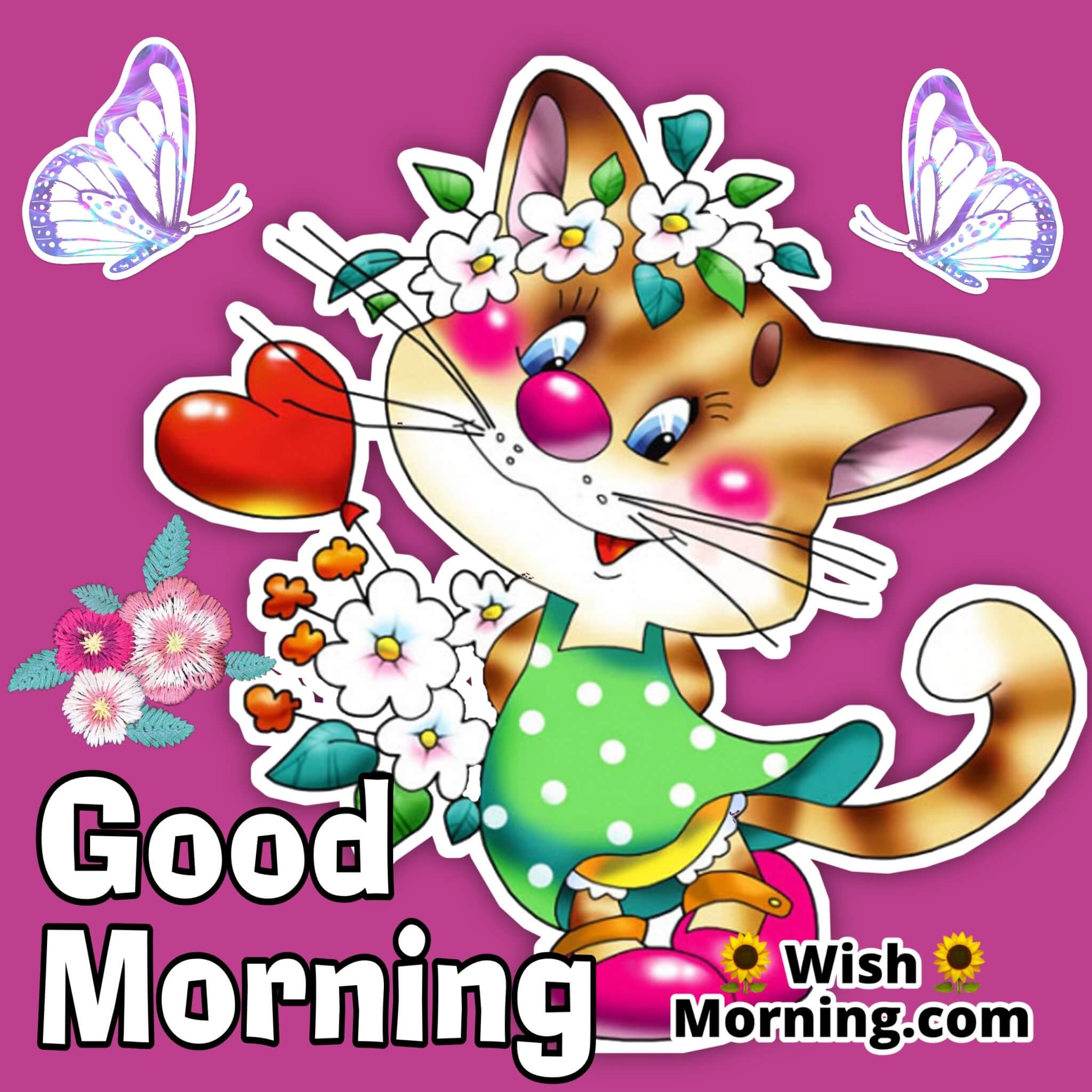 Good Morning Cartoon Animals - Wish Morning