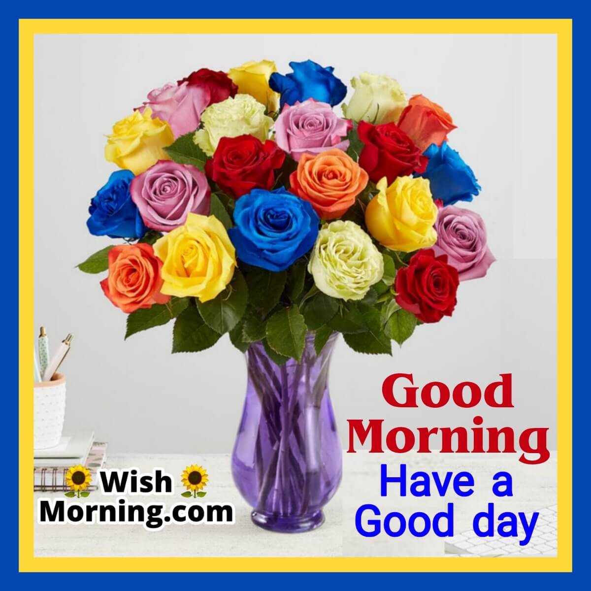 Good Morning Colourful Rose Bouquet