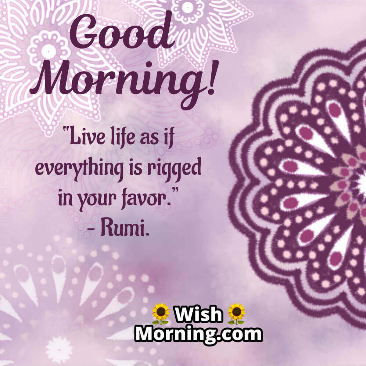 Good Morning Rumi Thought