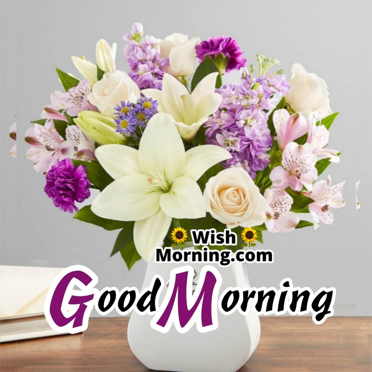 Good Morning Flower Bouquet Card