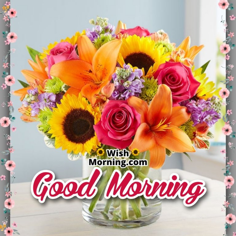 Good Morning Flower Bouquet Images Wish Morning
