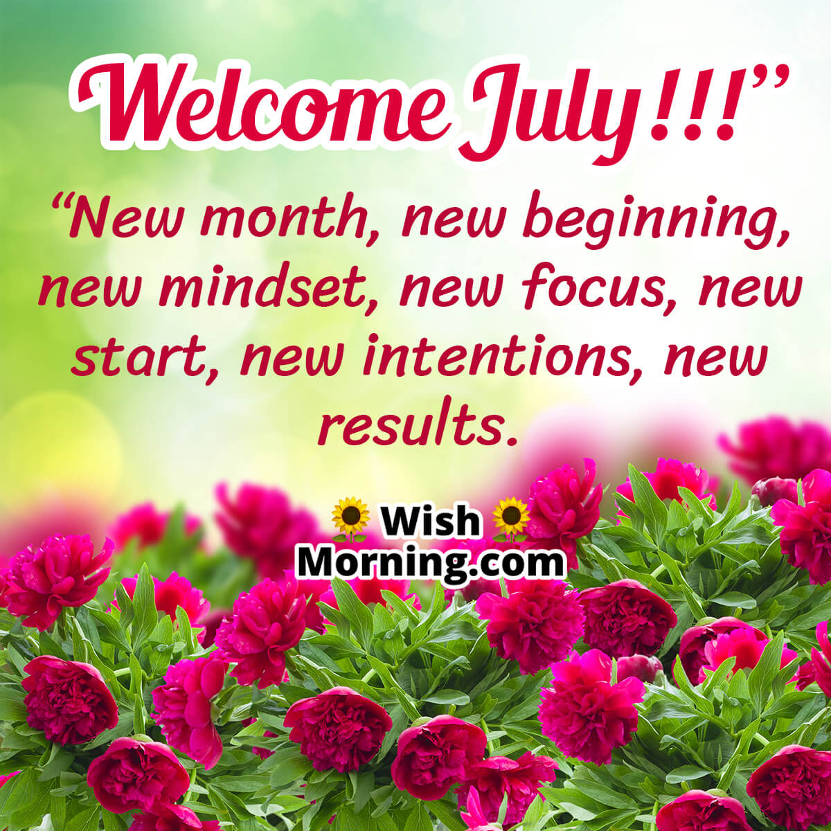 Welcome July Month Quote