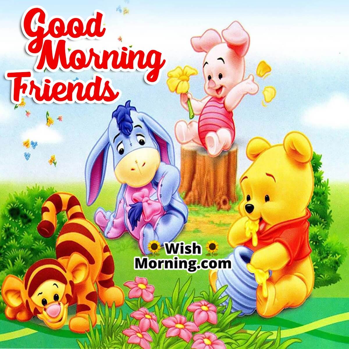 Good Morning Friends Cartoon Image