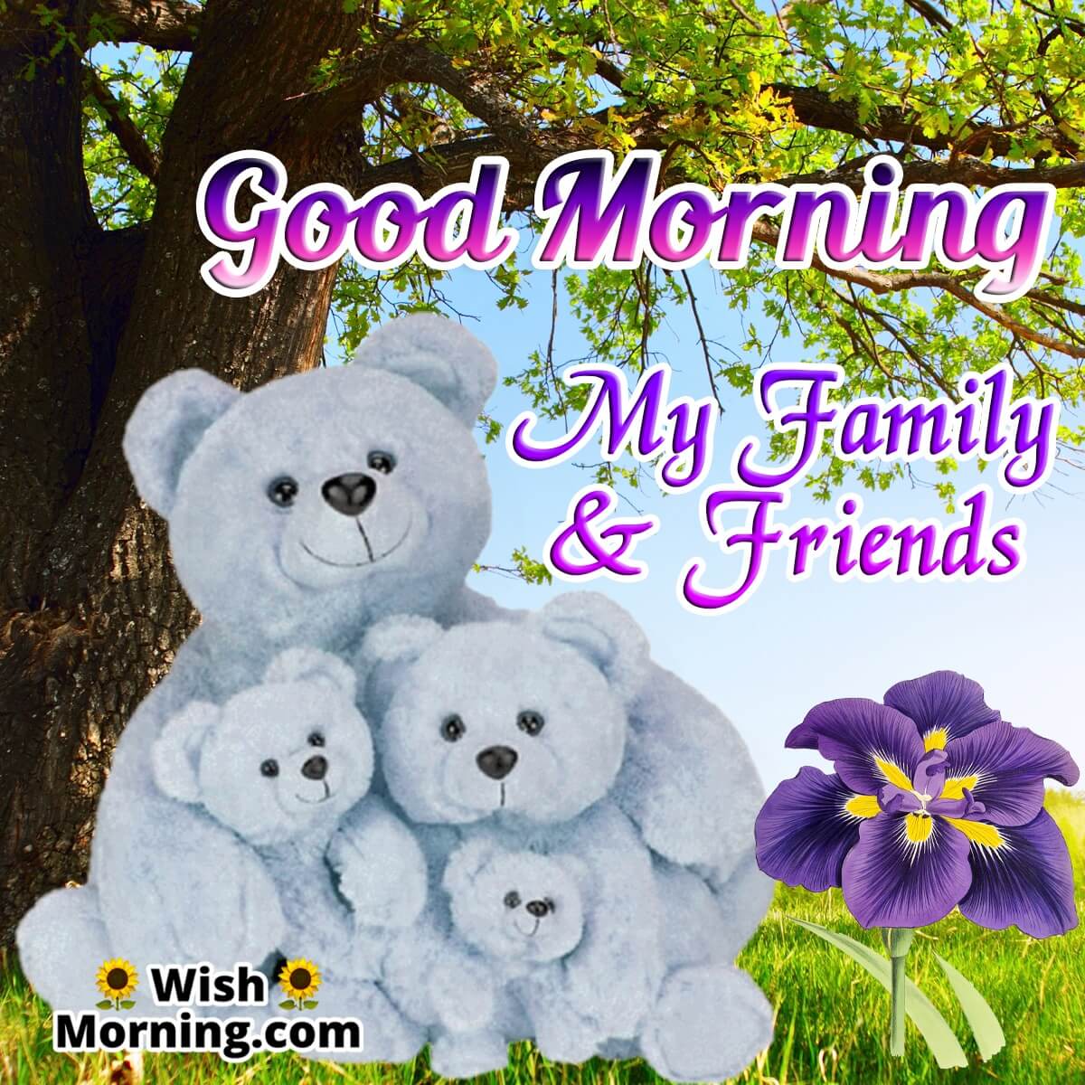 Good Morning Teddy Bear Family