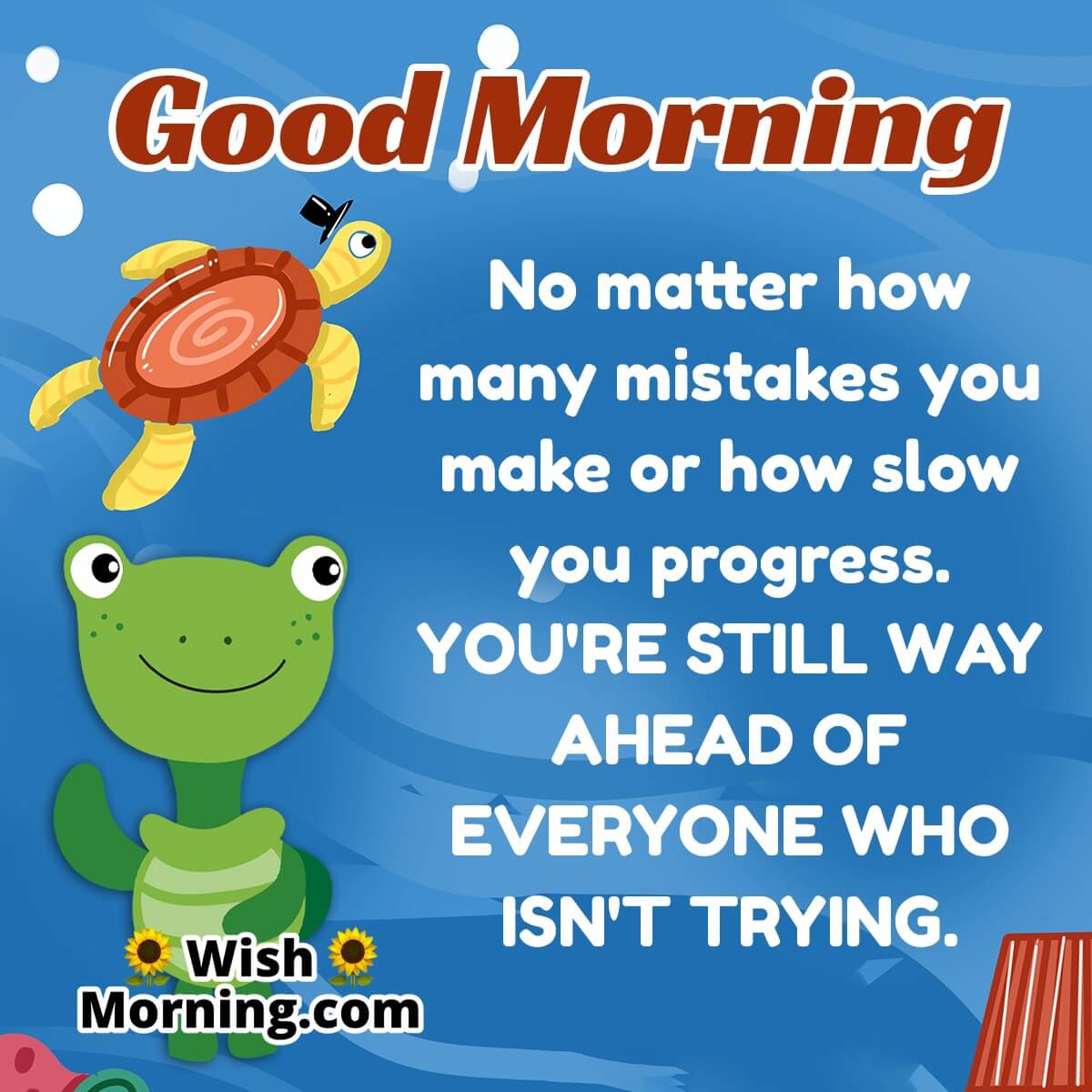 Good Morning Turtle Message Pic