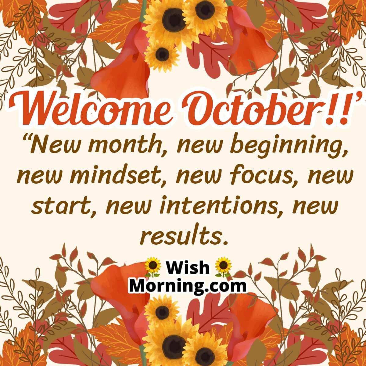 Welcome, October Quote