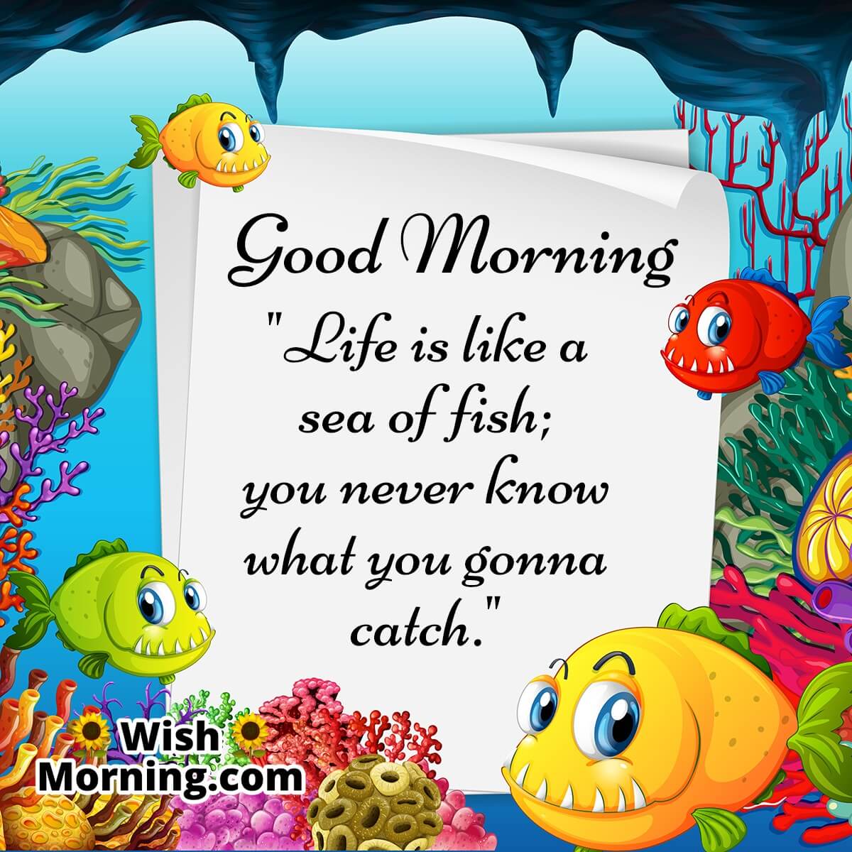 Good Morning Fish Quote On Life