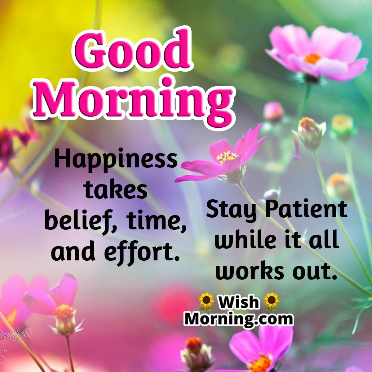 Happiness Good Morning Quote Image
