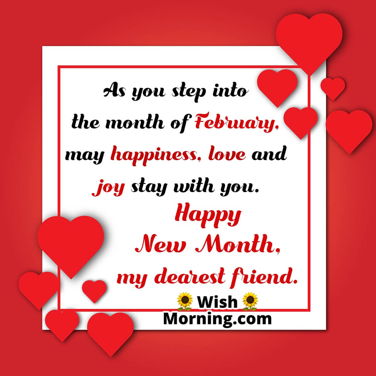 Happy New Month February Wish Image