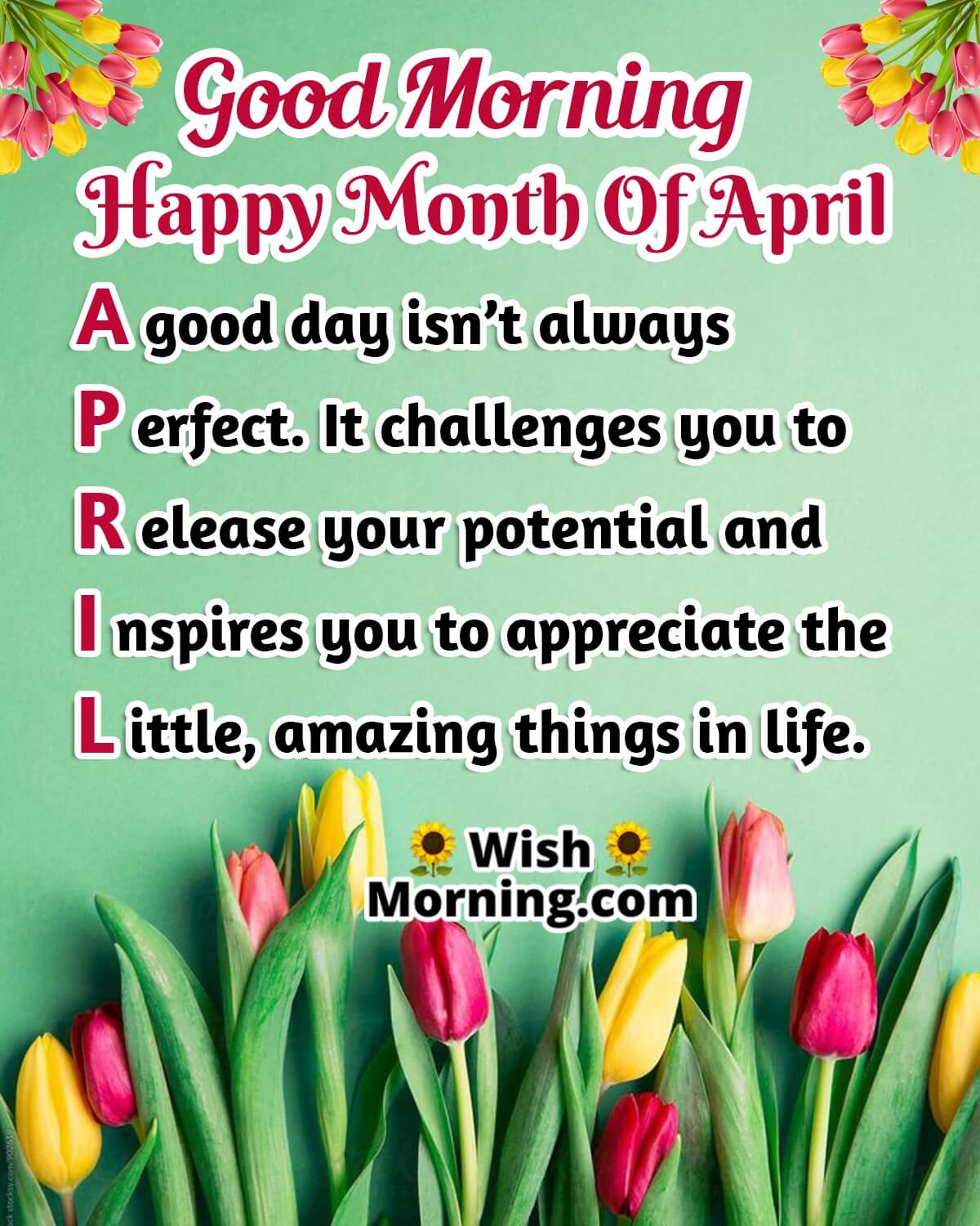 Good Morning Happy Month Of April