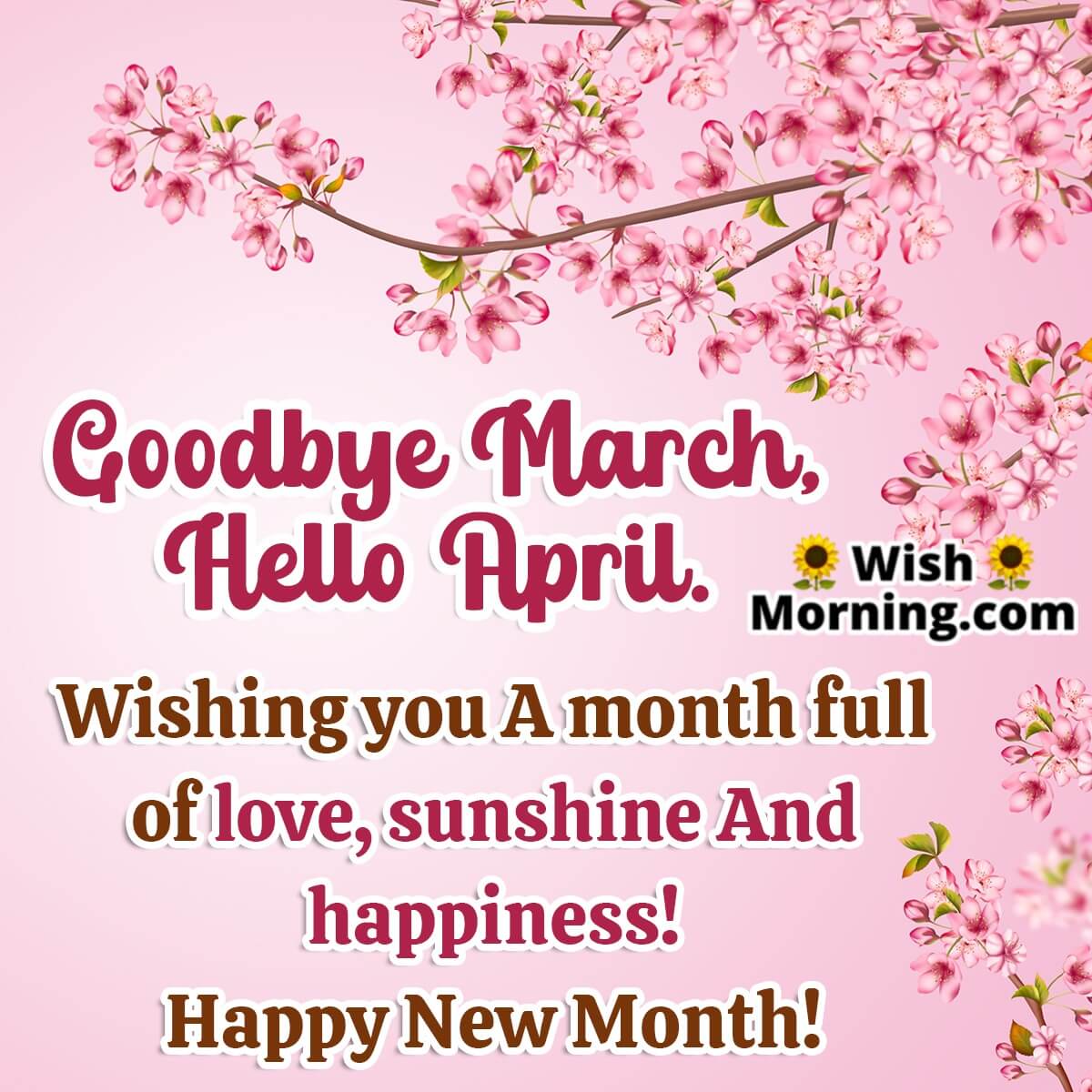 Goodbye March! Hello April!