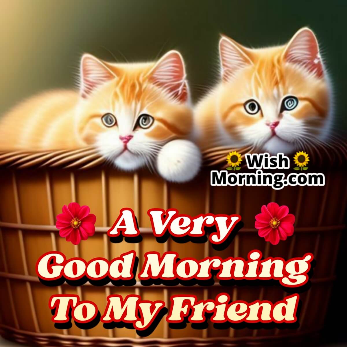 Good Morning Cat Cards - Wish Morning