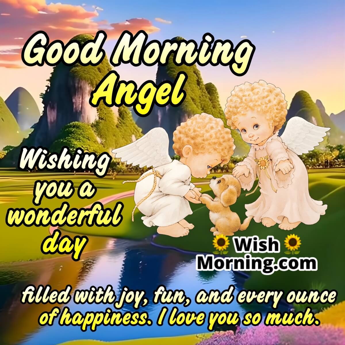 Good Morning Angel Wishing Wonderful Day