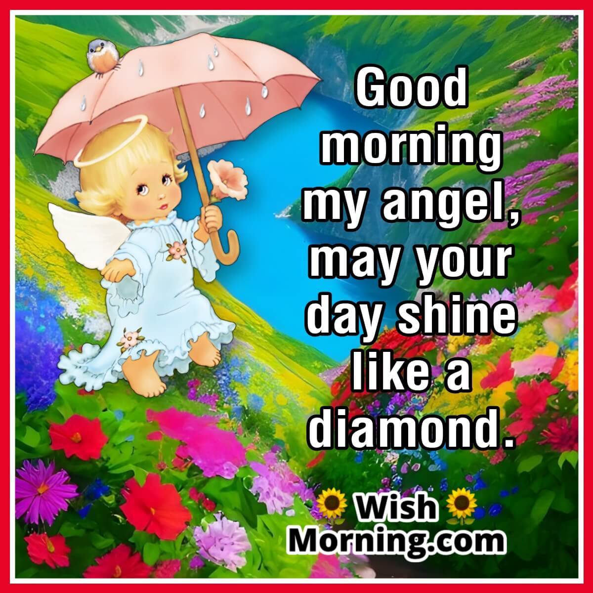 Good Morning My Angel Wish Image