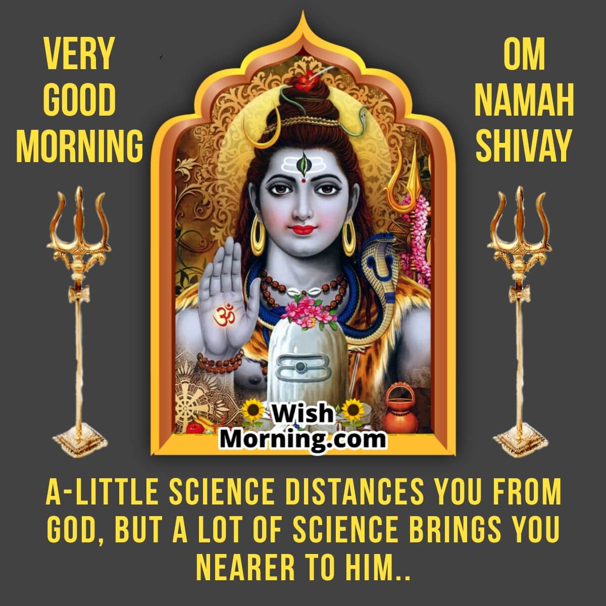 Good Morning Lord Shiva Quote Image