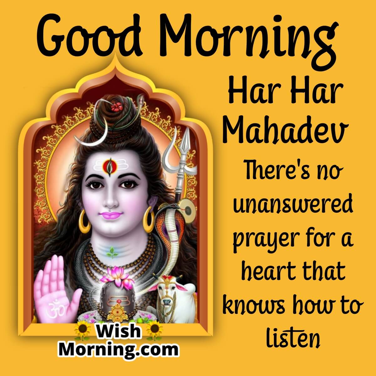 Good Morning Lord Shiva Quote Pic