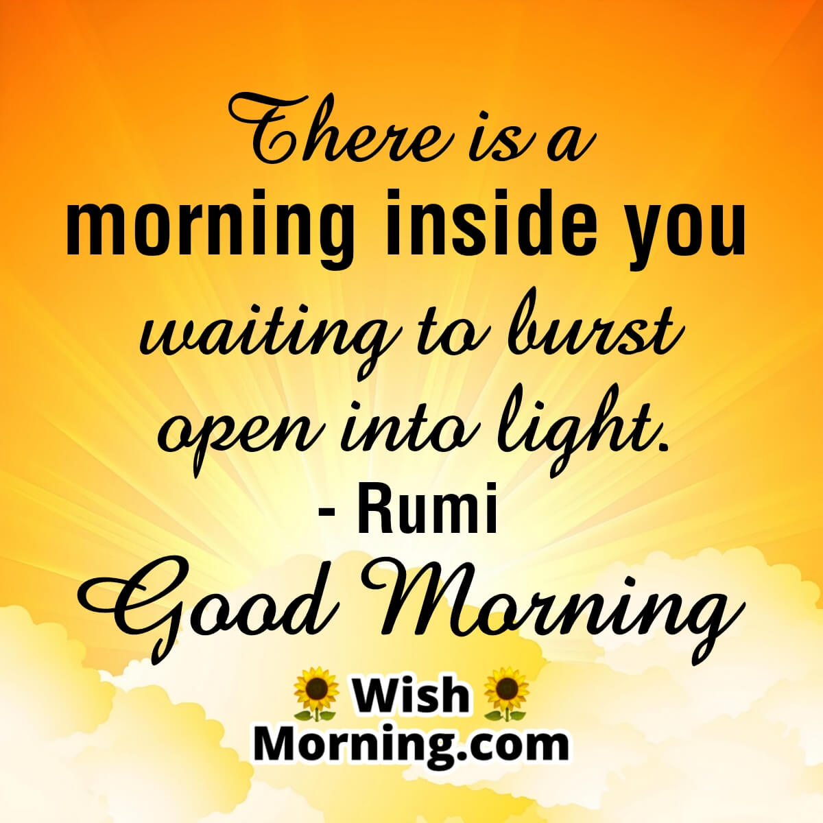 Good Morning Rumi Motivational Quote