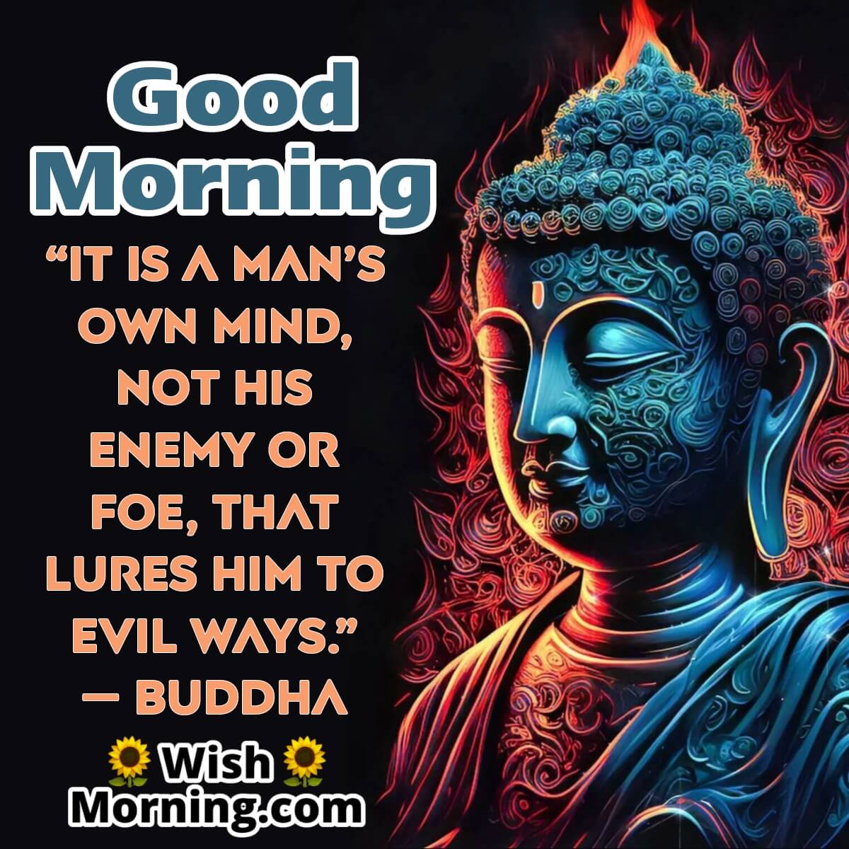 Good Morning Buddha Quote On Mind