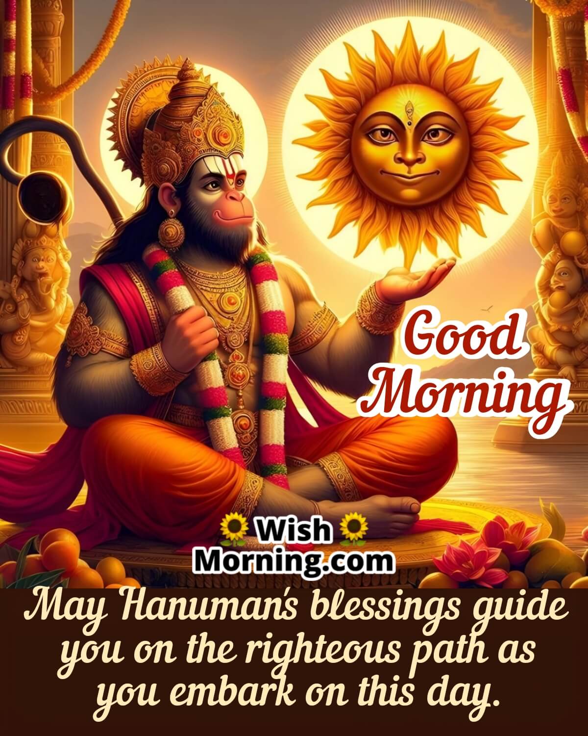 Good Morning Hanuman Blessing Photo