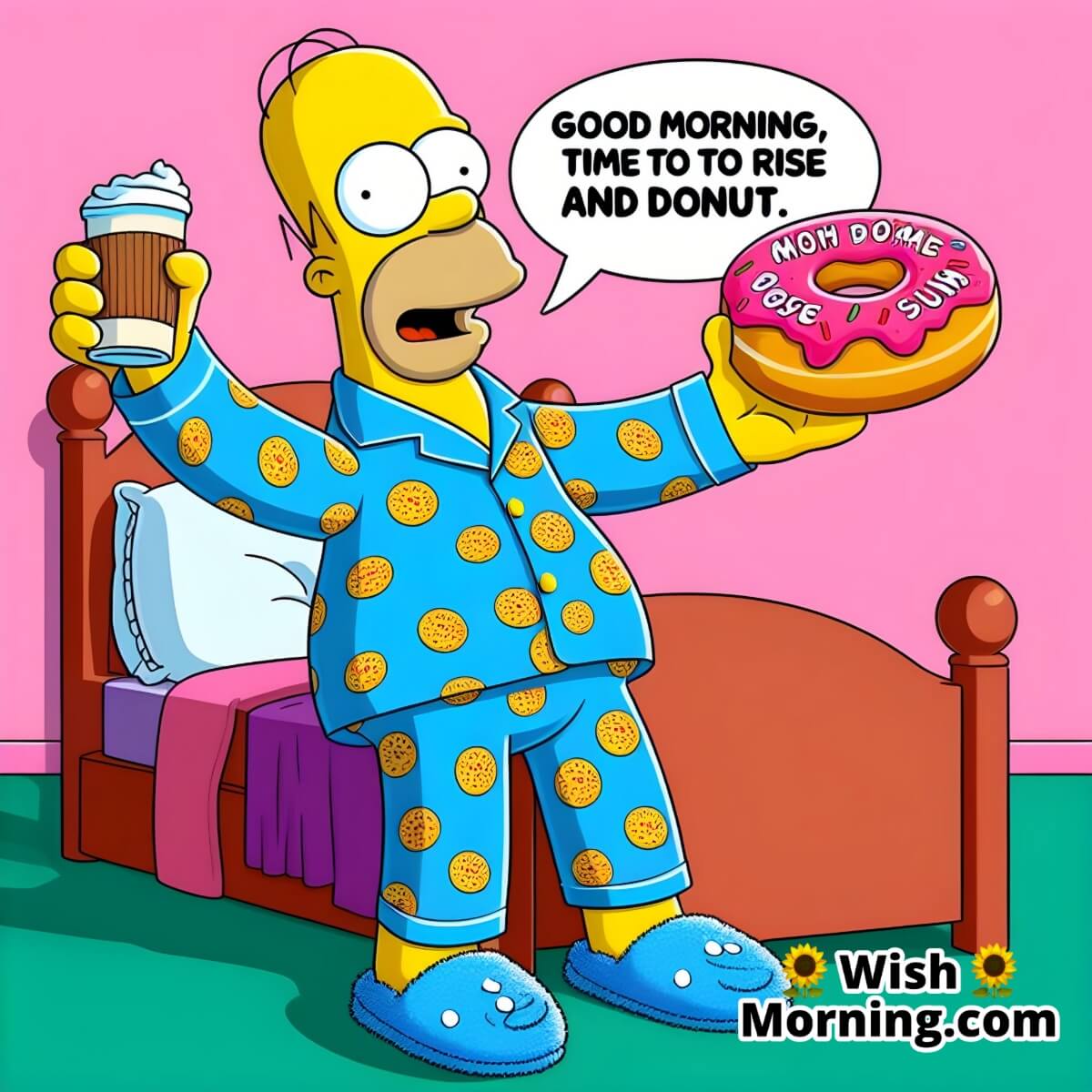 Good Morning Homer Simpson Donut Meme