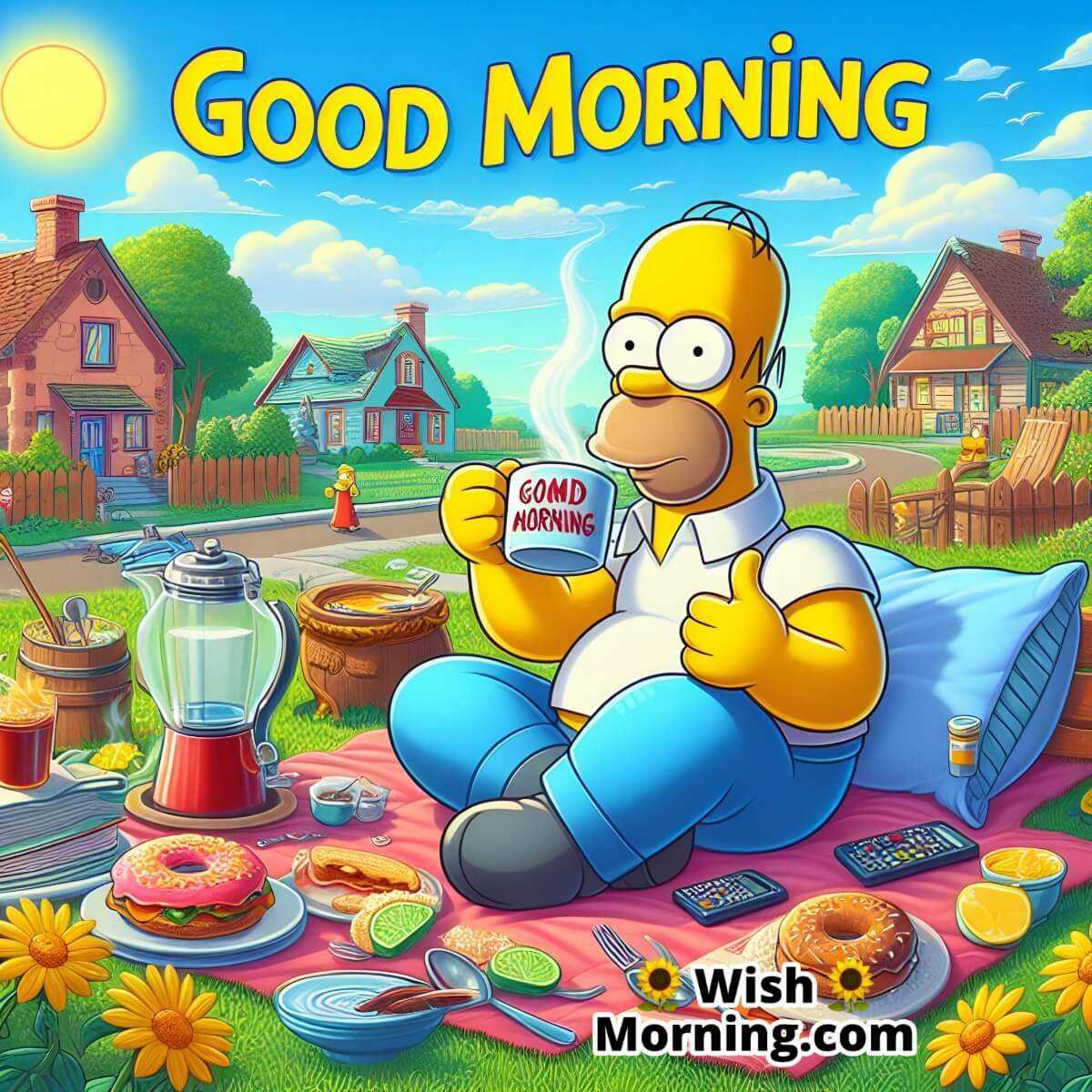 Good Morning Homer Simpson Image