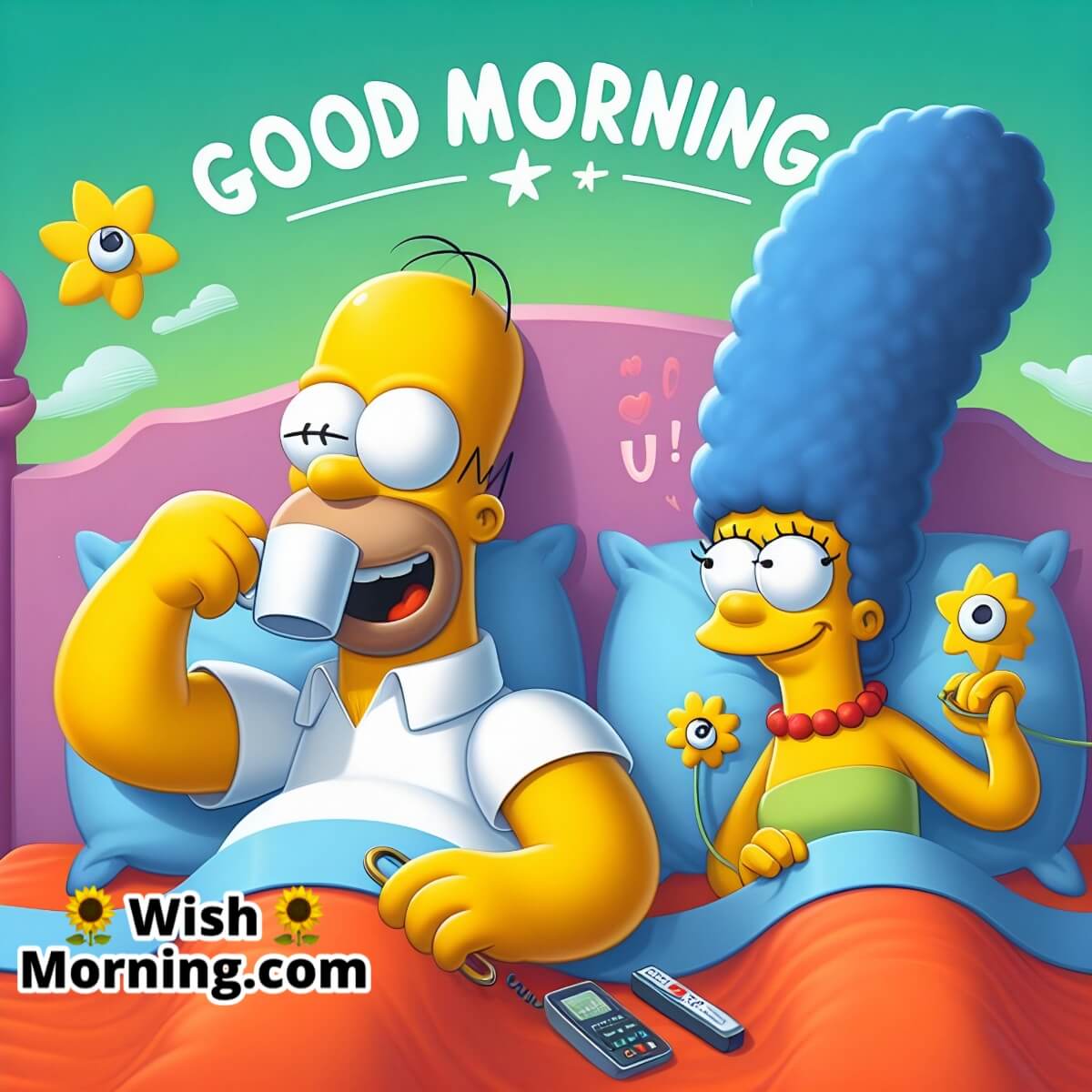 Good Morning Homer Simpson And Marge Simpson Pics