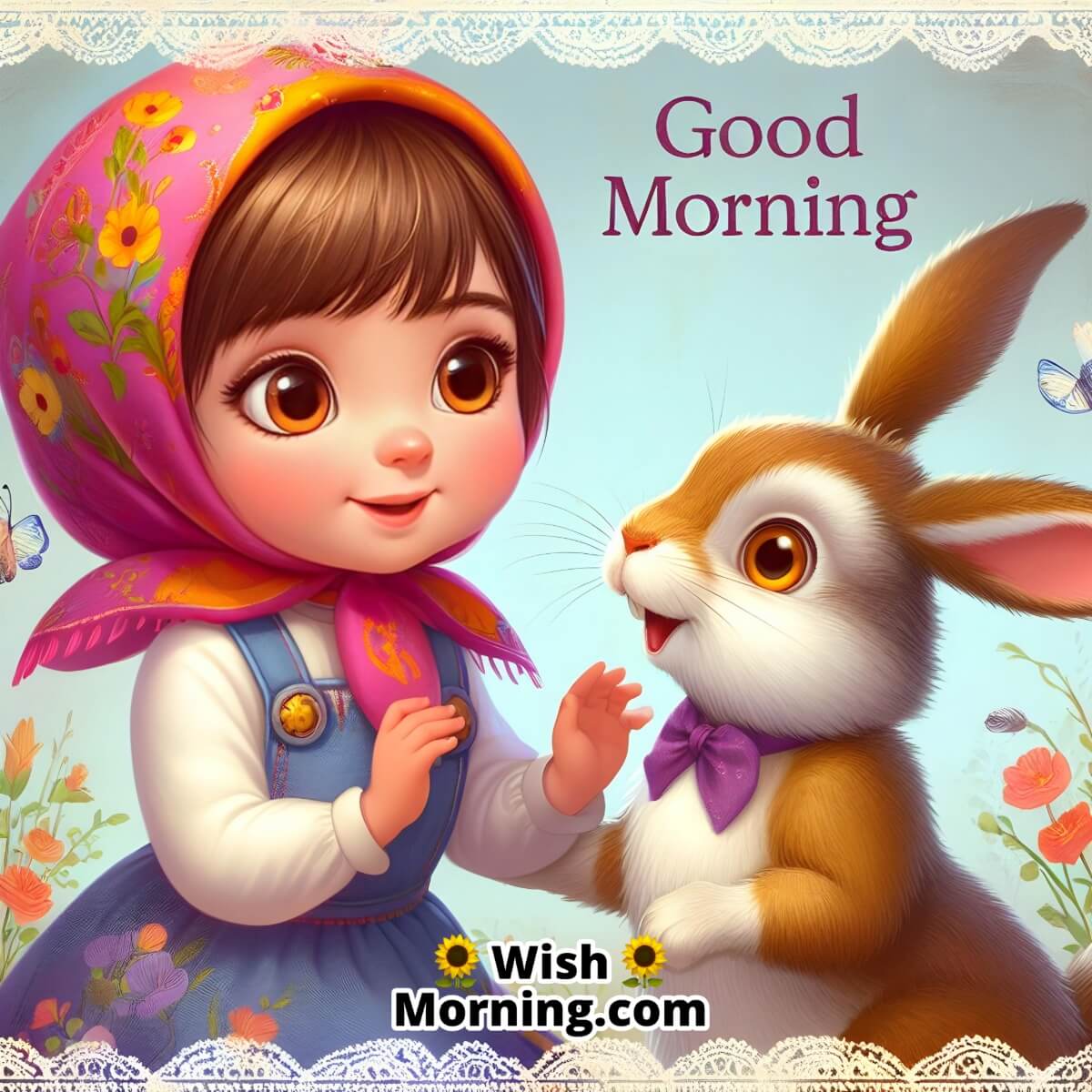 Good Morning Masha And Hare Card