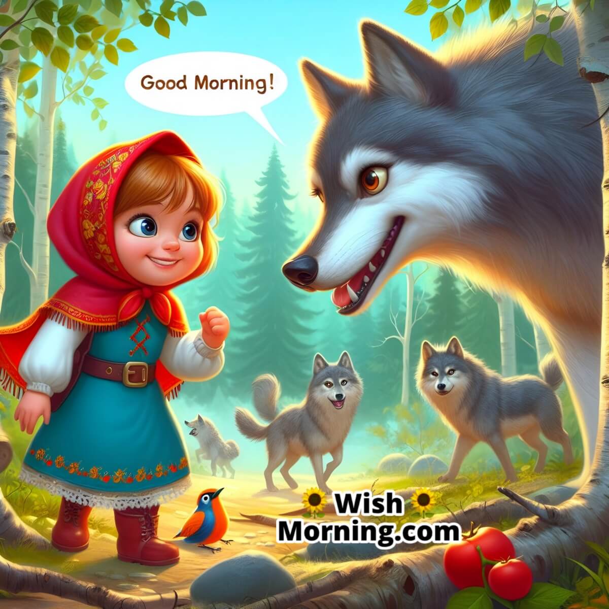 Good Morning Masha And The Wolves In The Forest