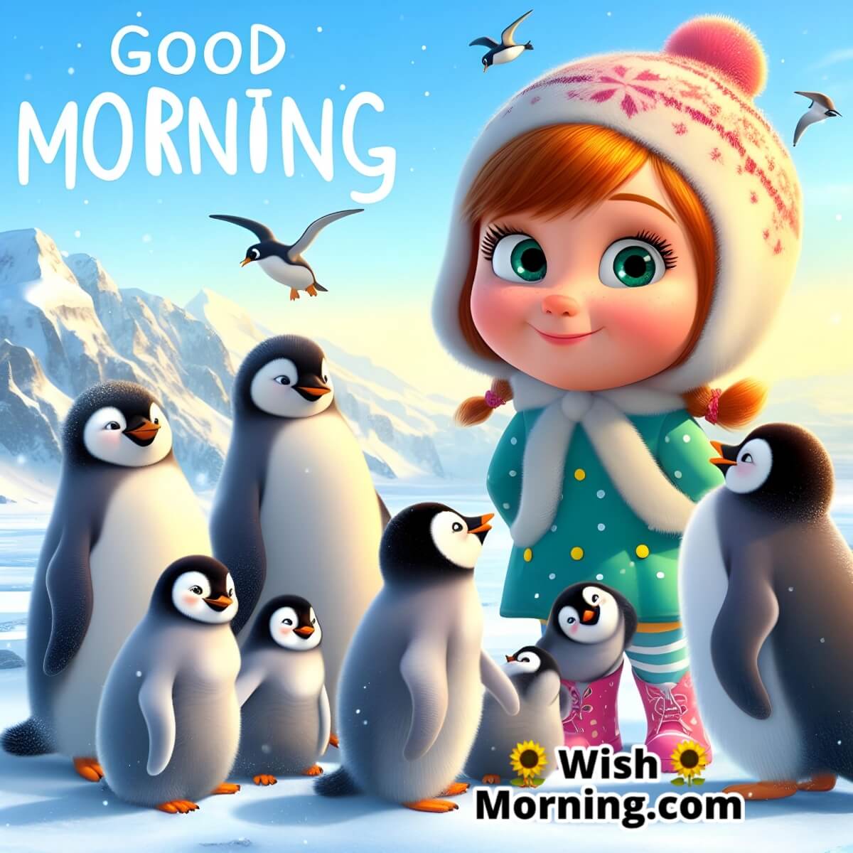 Good Morning Masha With Penguins