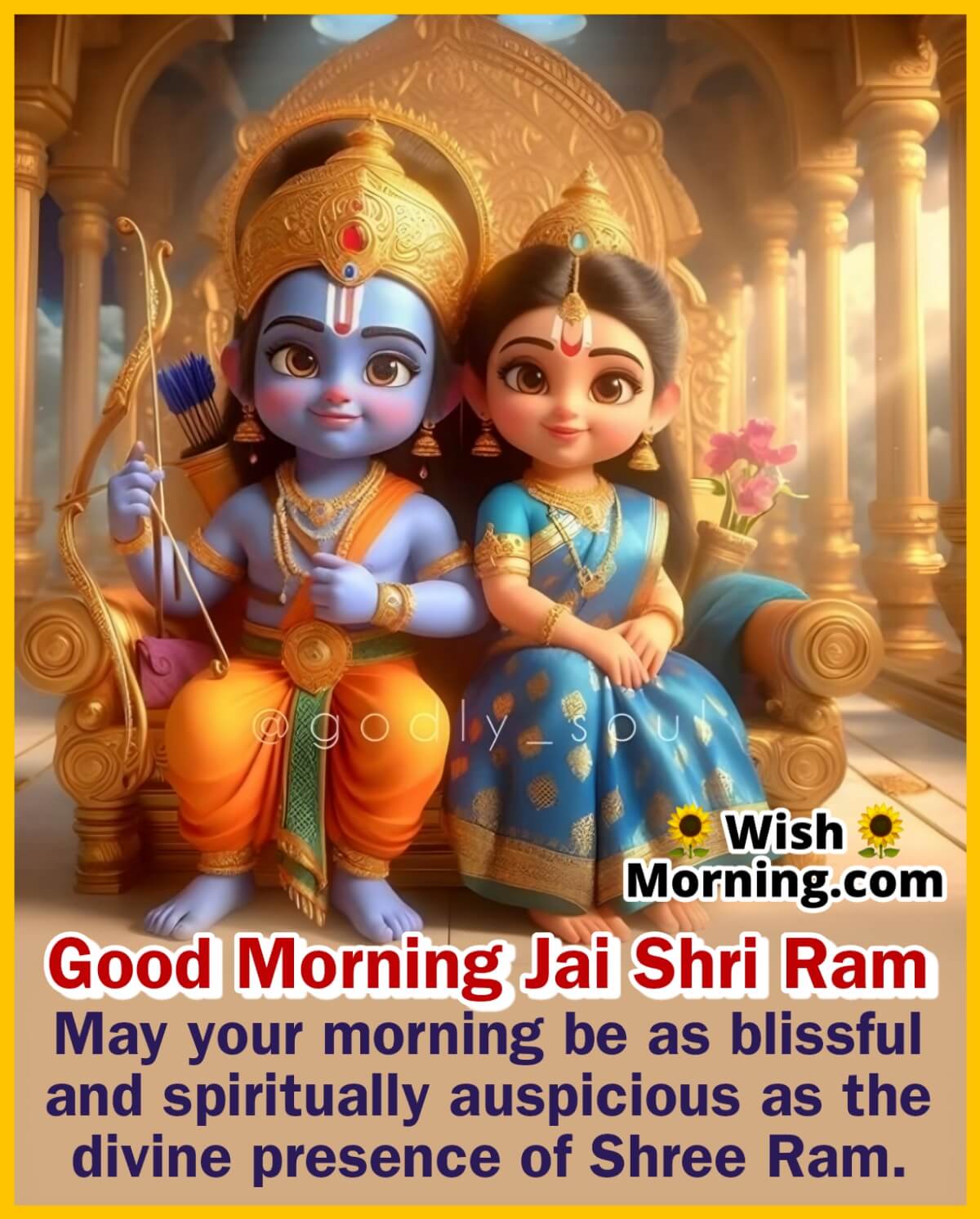 Good Morning Shree Ram Wish Image