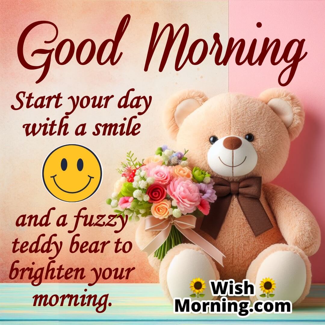 Good Morning Teddy Bear Wish Image