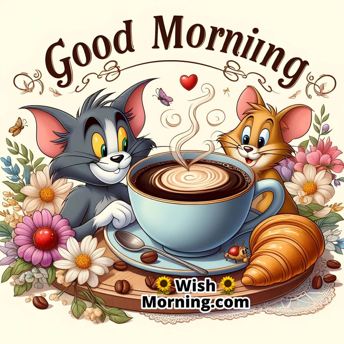Good Morning Tom And Jerry Coffee Pic