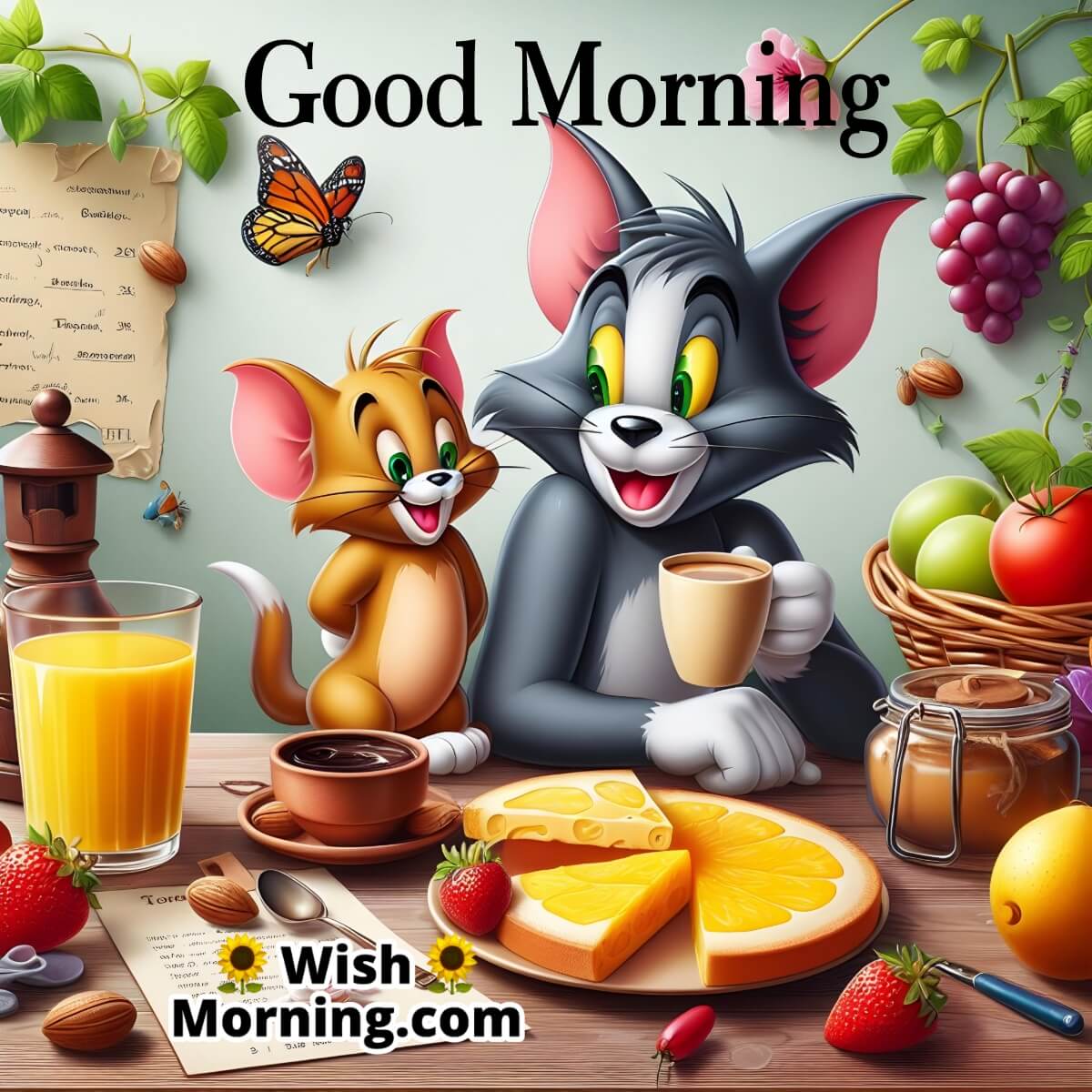 Good Morning Tom And Jerry Picture
