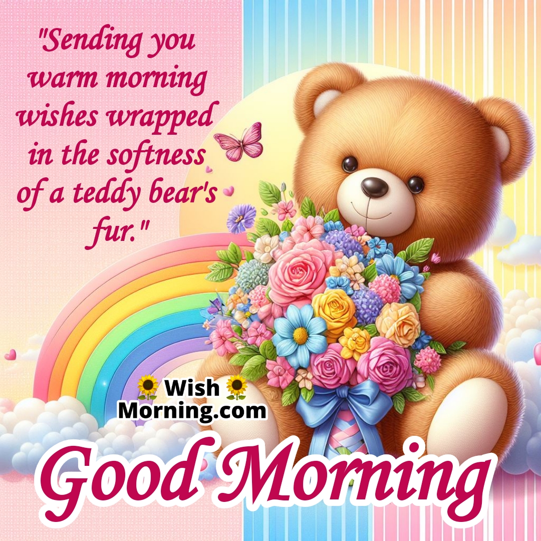 Good Morning Wishes With Teddy Image