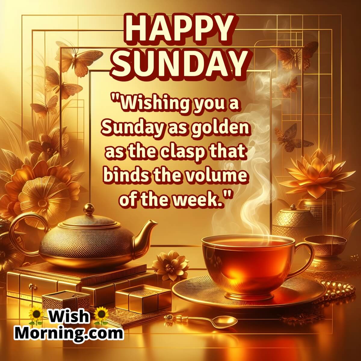 Happy Sunday Golden Greeting
