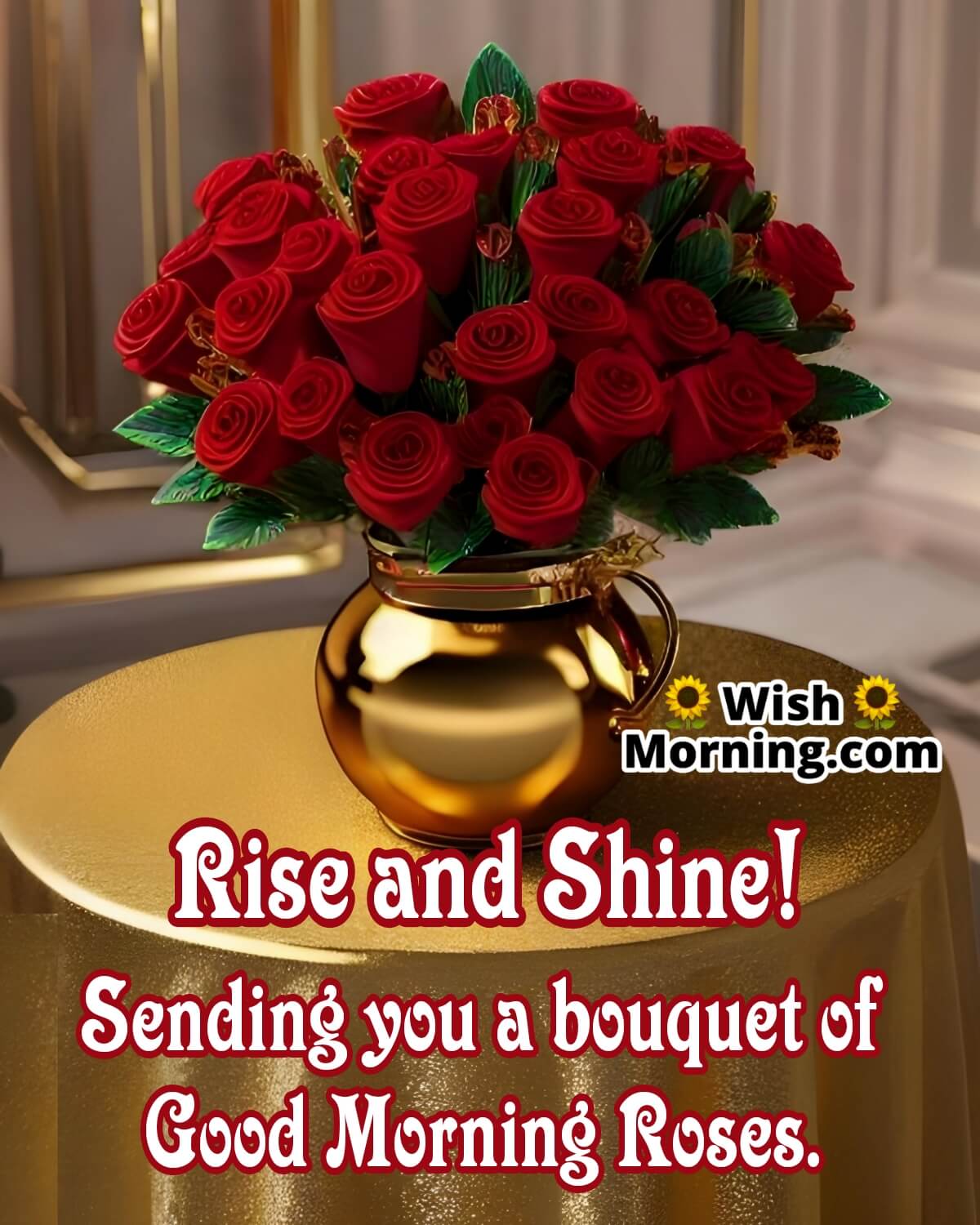 Sending Bouquet Of Good Morning Roses