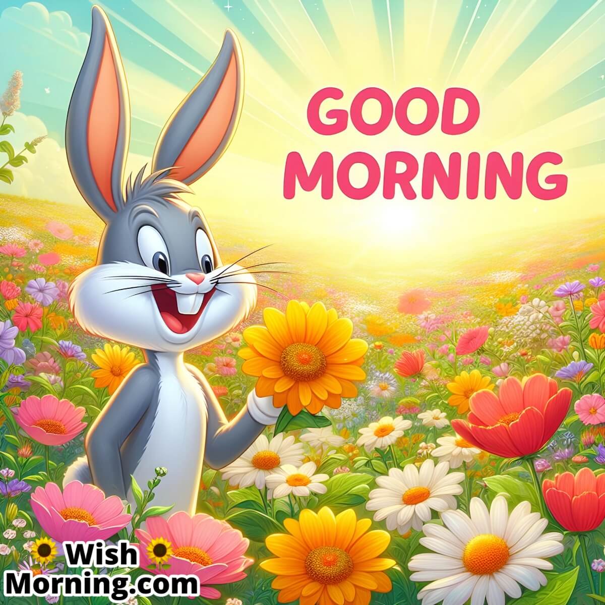 Good Morning Bugs Bunny In Garden