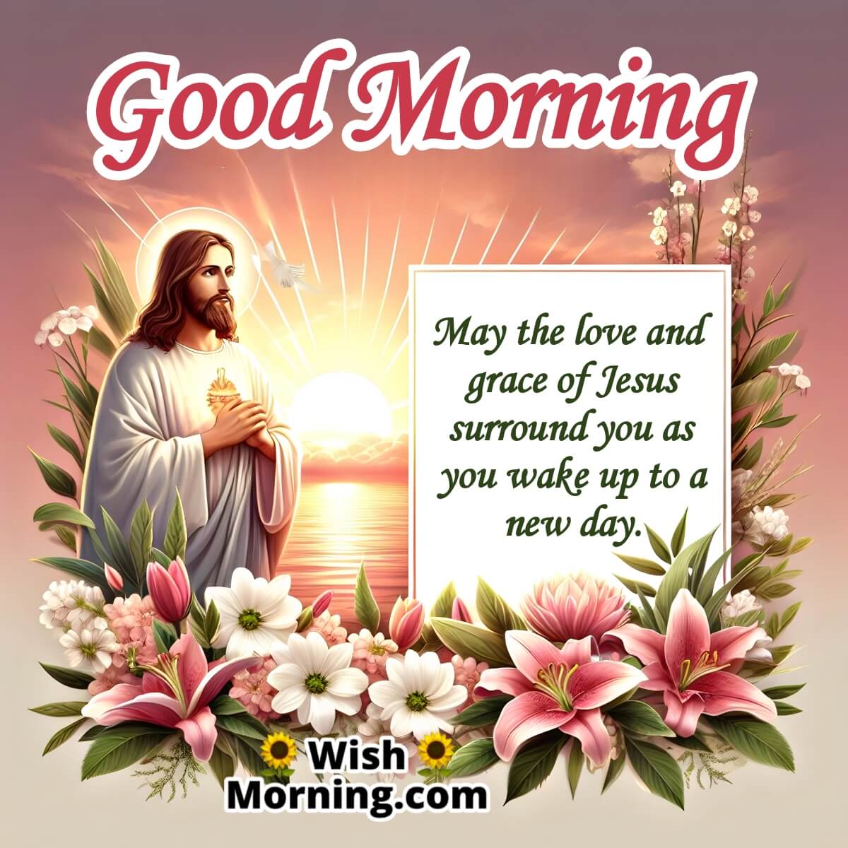 Good Morning Jesus Wish Image