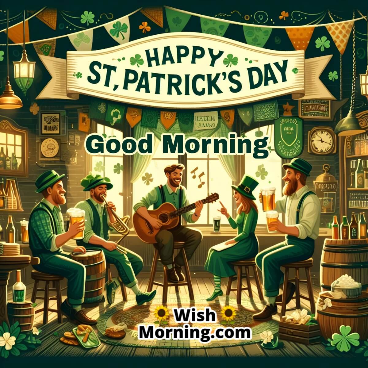 Good Morning St. Patrick's Day Irish Pub
