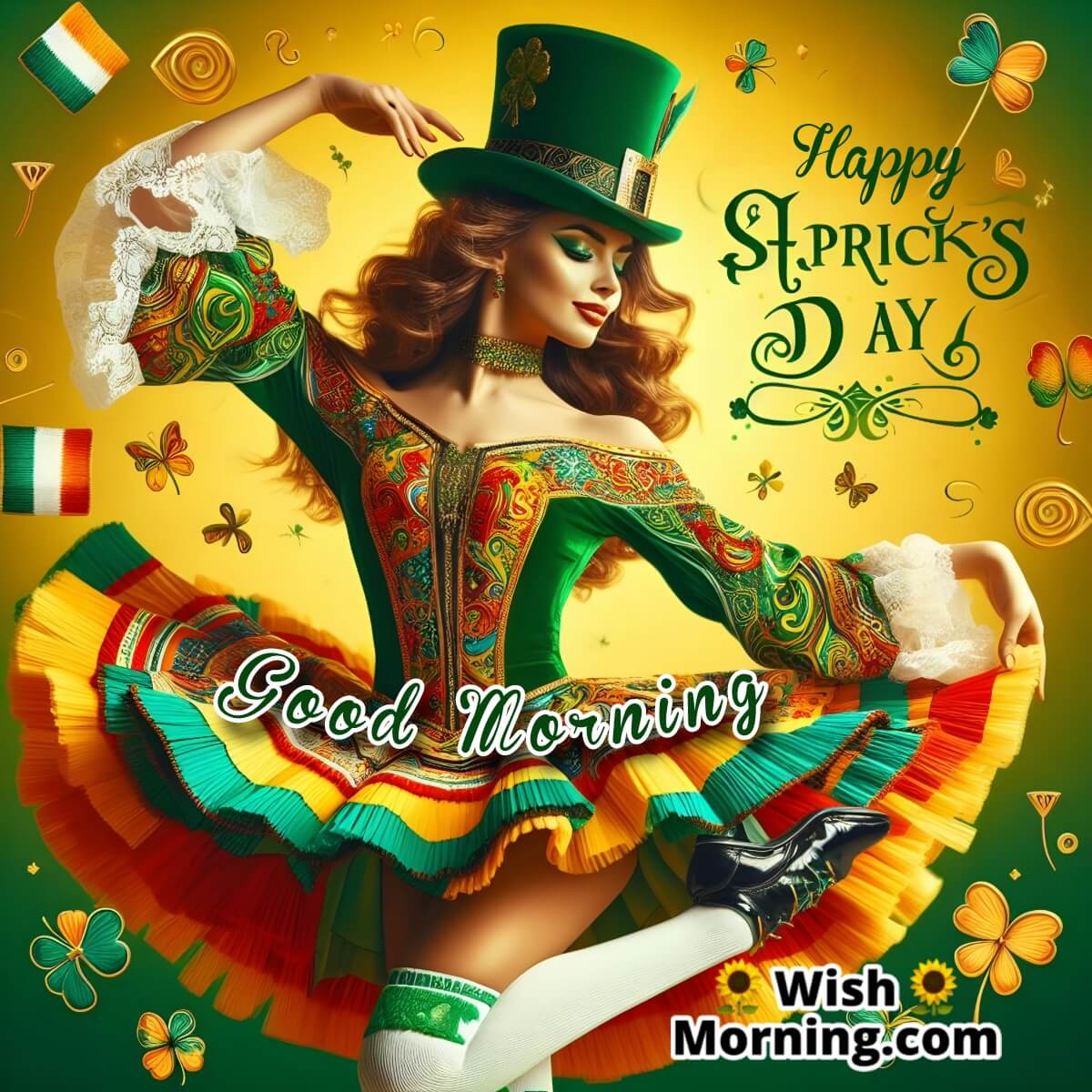 Good Morning St. Patrick's Day Irish Dancer