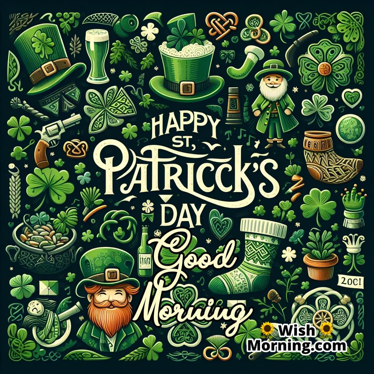 Good Morning St. Patrick's Day Irish Symbols