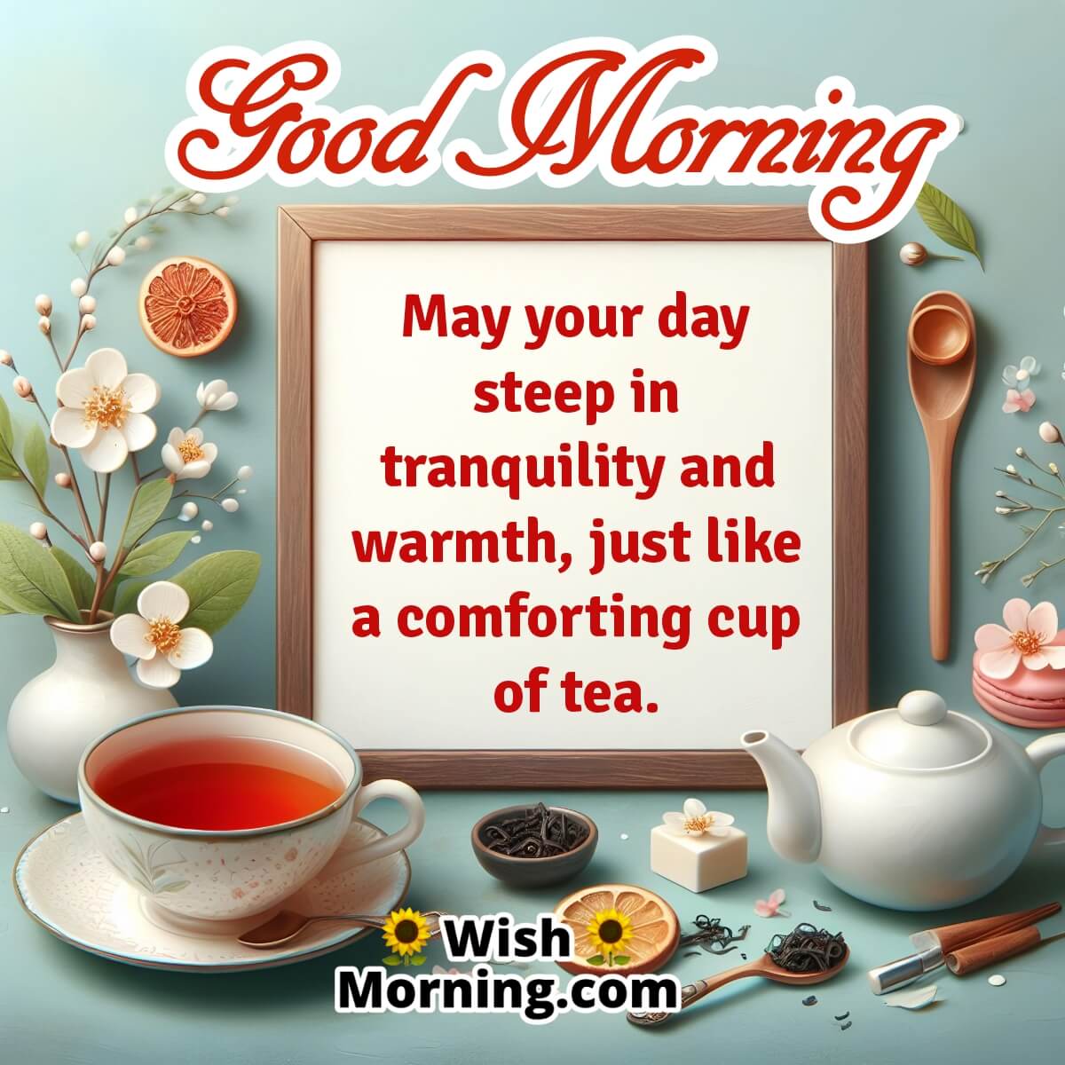 Good Morning Tea Wish Image