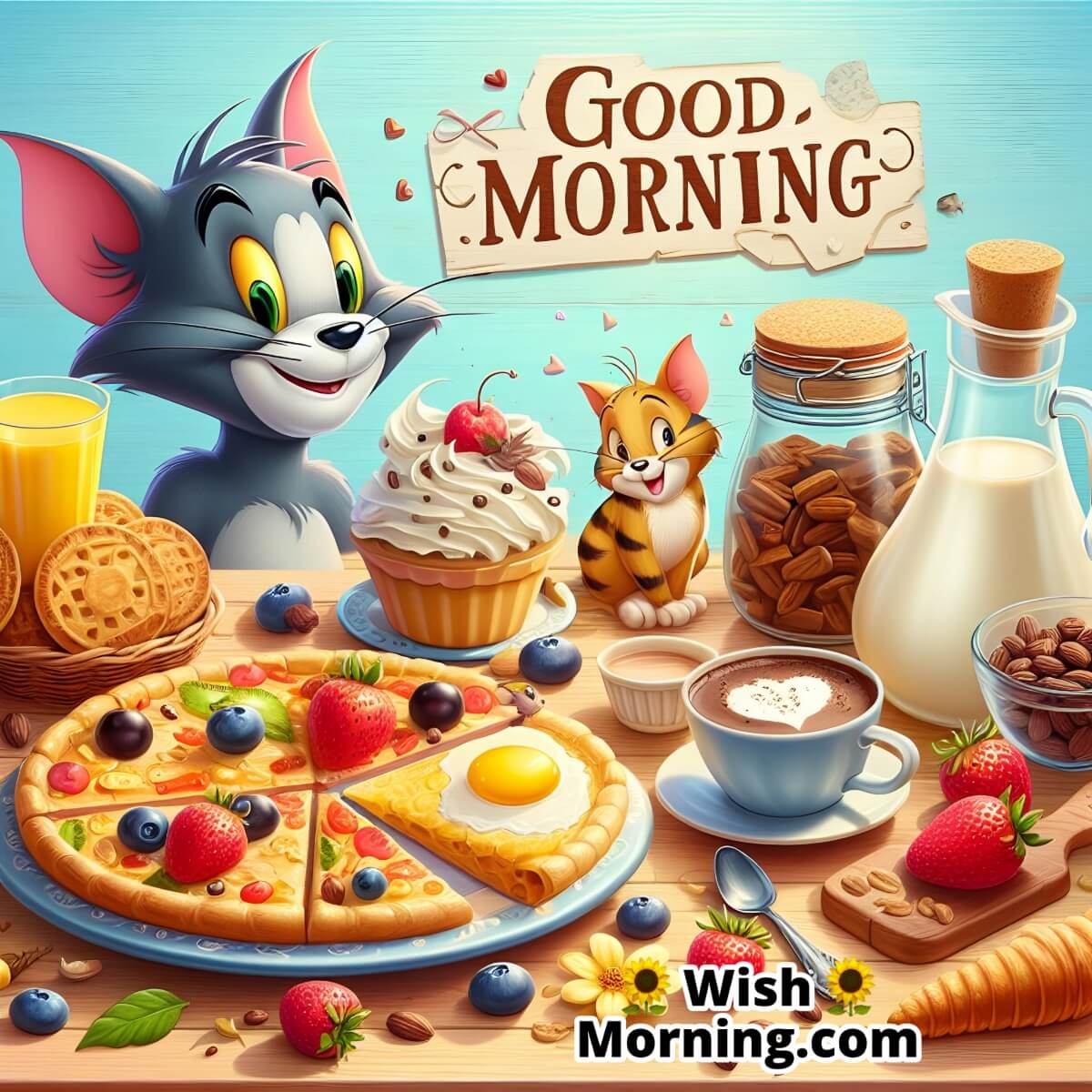 Good Morning Tom And Jerry Breakfast Images