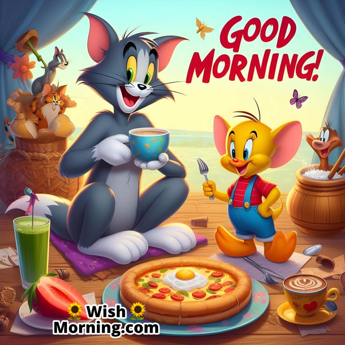 Good Morning Tom And Jerry Breakfast Pics