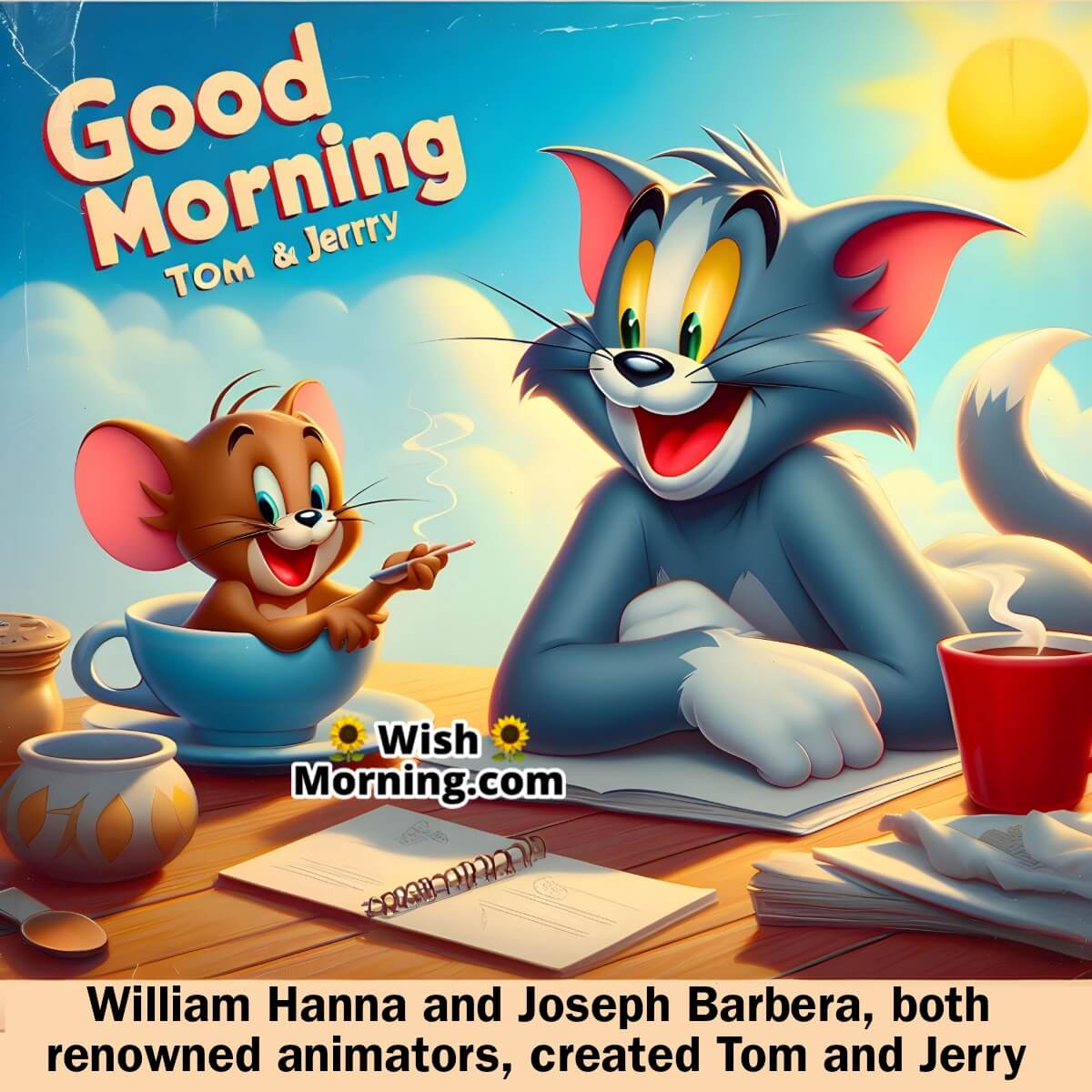 Good Morning Tom And Jerry Created By William Hanna And Joseph Barbera