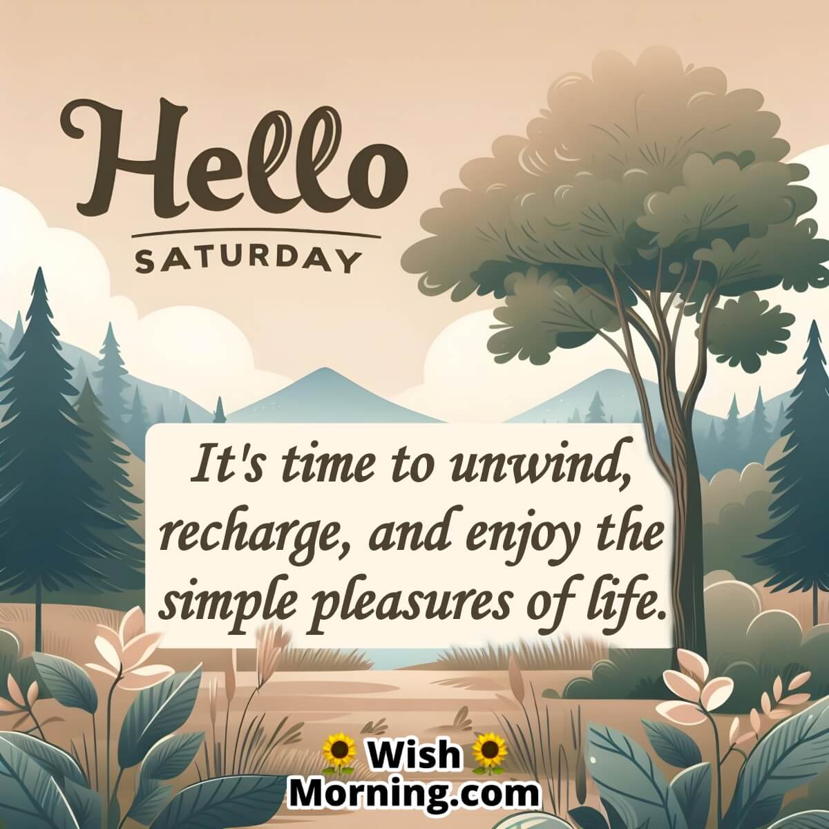 Hello Saturday Message