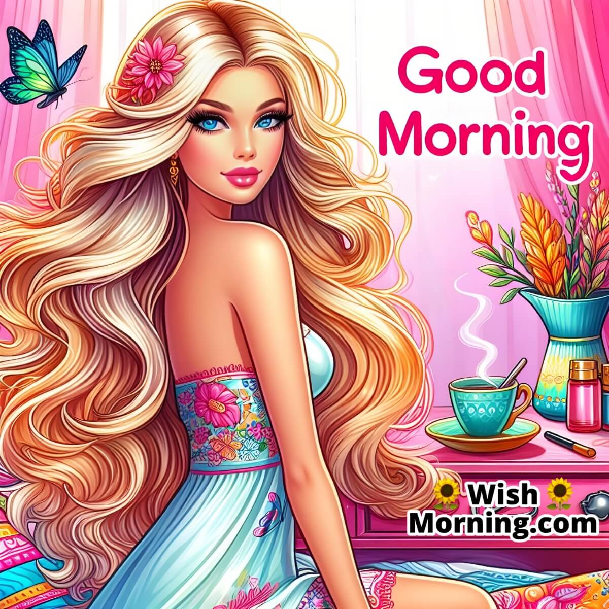 Blonde Beauty Morning With Barbie