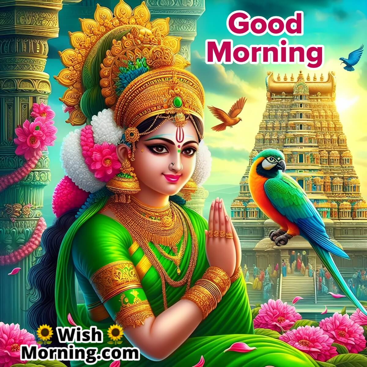 Divine Dawn With Goddess Kamakshi