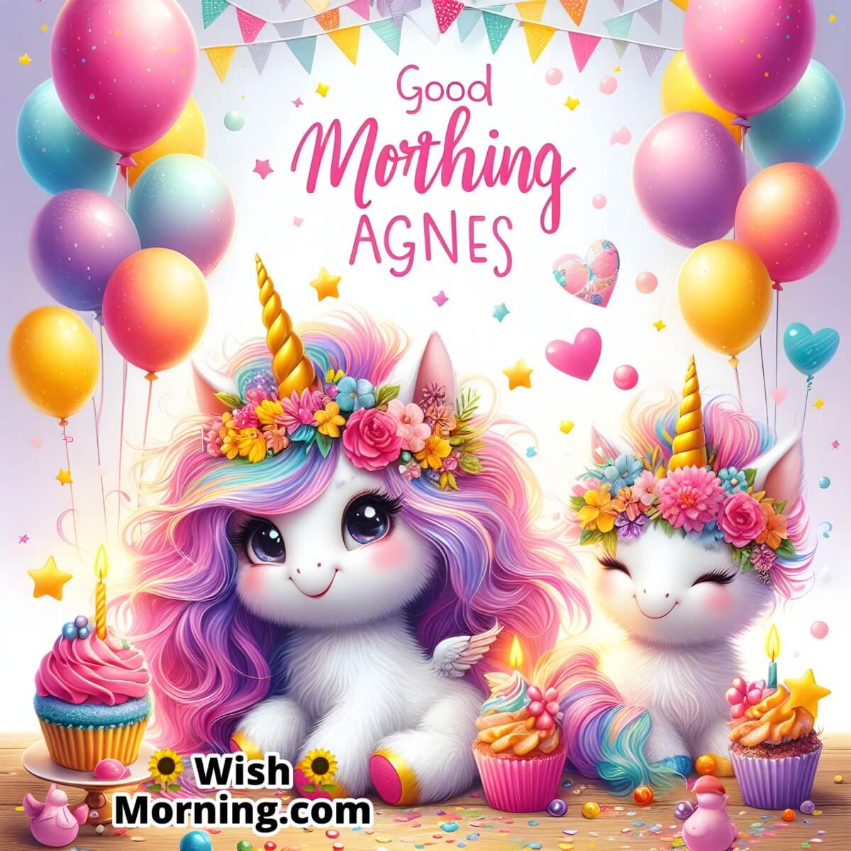 Good Morning Agnese Fluffy Unicorn Birthday Party