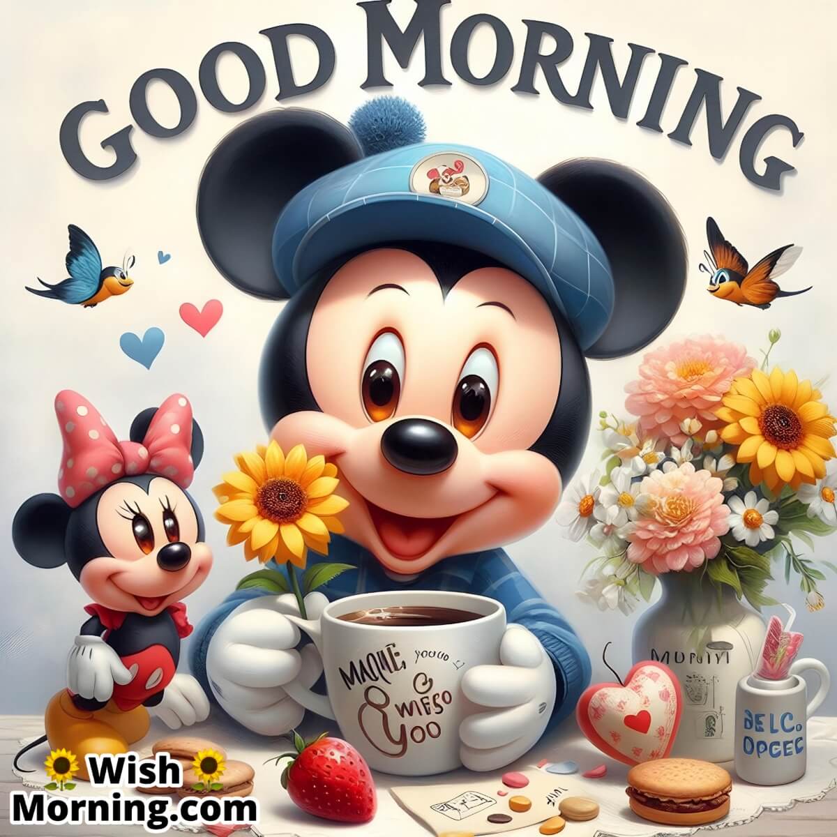 Good Morning Mickey Coffee Image